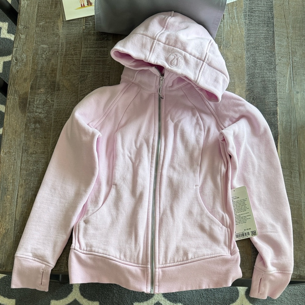 Lululemon Scuba Full-Zip Hoodie Meadowsweet Pink Size 8